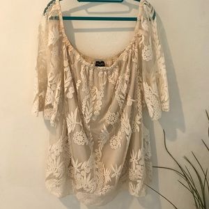 Off the Shoulder Lace Mini Dress